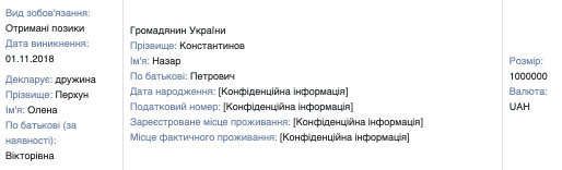 Керівник БЕБ Києва Назар Константинов отримав у подарунок від батьків купу нерухомості, а його дружина-прокурорка придбала люксове авто за 2,6 млн грн