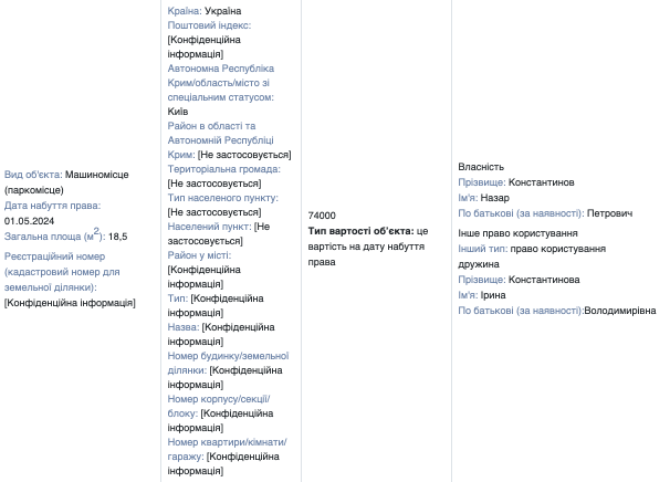 Керівник БЕБ Києва Назар Константинов отримав у подарунок від батьків купу нерухомості, а його дружина-прокурорка придбала люксове авто за 2,6 млн грн